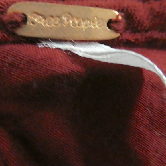 FREE PEOPLE red EMBROIDERED EMMA open back SWING long sleeve mini tunic DRESS M - Picture 6 of 7